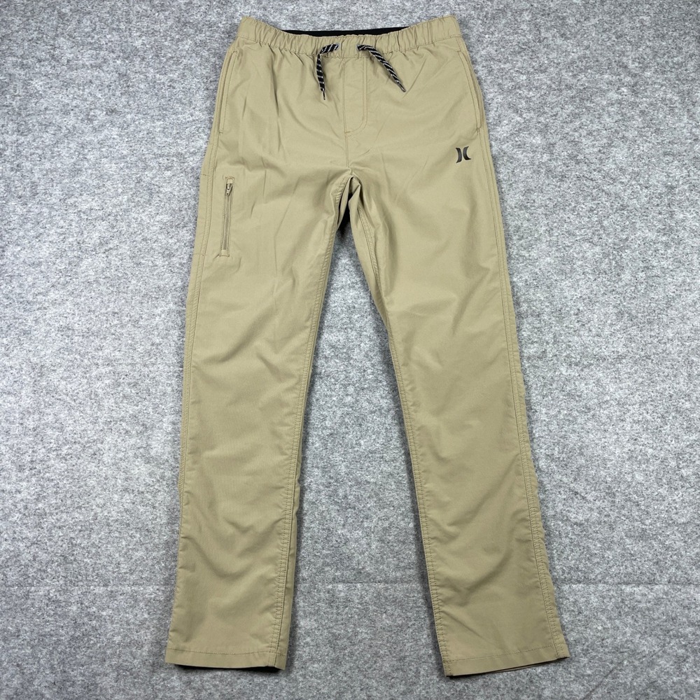 Hurley Pants Boys Large (Fits 28x28) Khaki H2O-Dri Straight Leg Active Chino